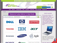 Tablet Screenshot of laptopbatterypros.com